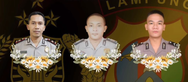 Tiga Polisi Lampung yang Tewas Ditembak Terima Kenaikan Pangkat Luar Biasa