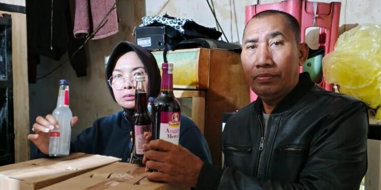 *Polisi Gelar Operasi Penyakit Masyarakat, Ratusan Botol Miras Ilegal Diamankan*