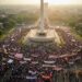 Ratusan Ribu Massa Buruh Padati Monas, Polri Pastikan Pendekatan Humanis