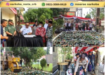 POLRESTA CIREBON MUSNAHKAN BARANG BUKTI HASIL KRYD