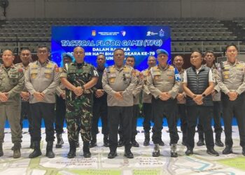 Kakorlantas Pimpin Tactical Floor Game (TFG), Rute Parkir (Rolakir) Pengamanan HUT ke-79 Bhayangkara
