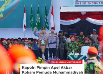 Kapolri memimpin Apel Akbar Komando Angkatan Muda Muhammadiyah ( KOKAM ) 2025