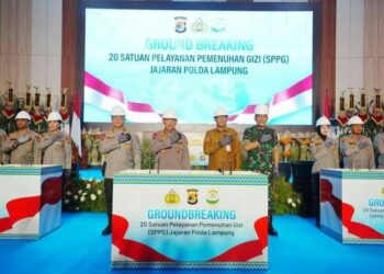 Komitmen Dukung Program Makan Bergizi Gratis (MBG), Kapolri Groundbreaking 20 SPPG di Lampung