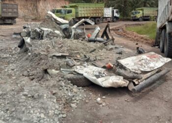 Angkutan Batubara Milik PT. RMK Group Hantam Pengemudi LV Doble Cabin Hingga Tewas