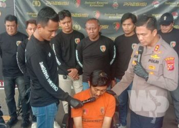 Polres Cimahi Gelar Konferensi Pers Pembunuh Wanita Paruh Baya Di Cimahi Selatan Terungkap