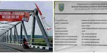 Jembatan Weton Kulon Habiskan Anggaran 15 Miliar, Diresmikan Dengan Catatan Merah