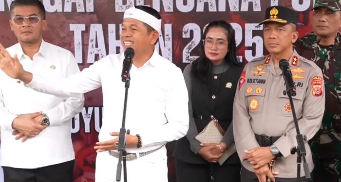 Dedi Mulyadi Gubernur Jabar Usai Apel Siaga Tanggap Bencana , Ini Komentarnya
