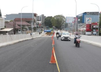 Flyover Nurtanio Sudah Mencapai Tahap Fhinising, Mulai Dilintasi Kendaraan