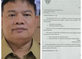 Berdalih Alasan Kesepakatan Siswa SMAN 1 Kota Serang Melakukan Pungutan Rp420 Ribu Per Siswa