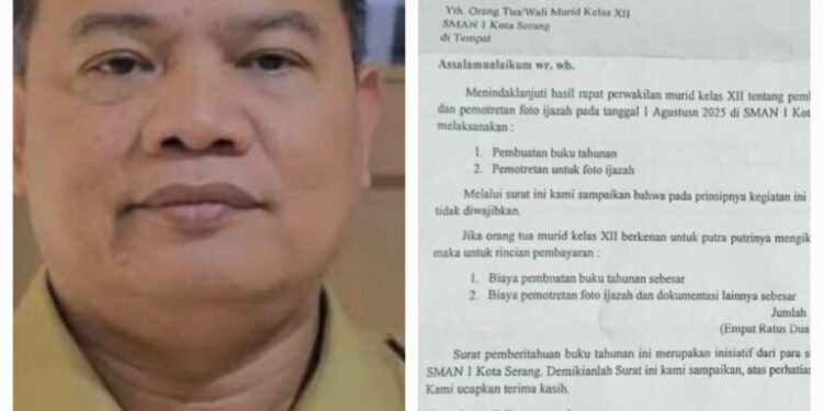 Berdalih Alasan Kesepakatan Siswa SMAN 1 Kota Serang Melakukan Pungutan Rp420 Ribu Per Siswa
