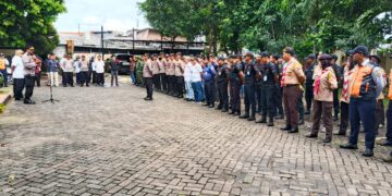 Polsek Kemayoran Gelar Apel Pengamanan Perayaan Malam Tahun Baru