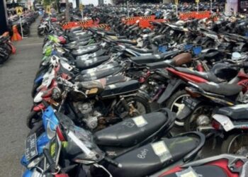 Polrestabes Surabaya Gelar Barang Bukti Ranmor