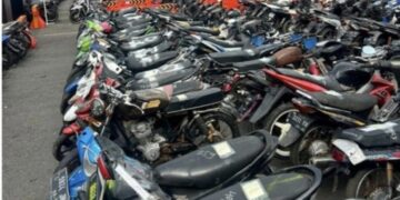 Polrestabes Surabaya Gelar Barang Bukti Ranmor