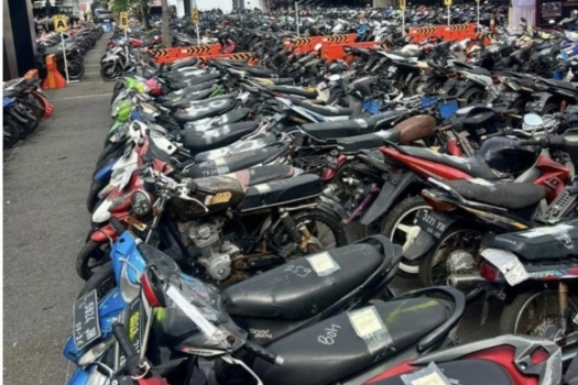 Polrestabes Surabaya Gelar Barang Bukti Ranmor