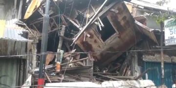 Waduh !!! bangunan tua di Kemayoran Jakarta Pusat rubuh