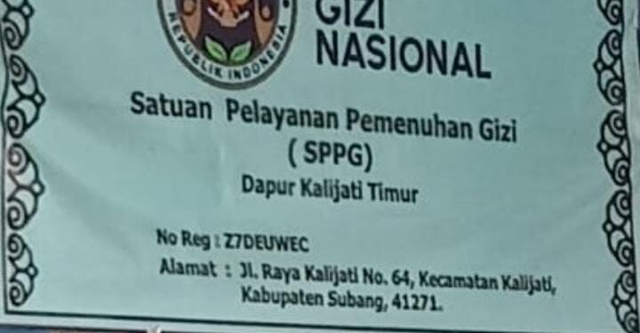 Viral Di Sosmed Terkait Menu MBG Dapur SPPG Kali Jati Timur Subang Yang Tidak layak, kini Di Isukan Ijin IPAL Diduga Bermasalah