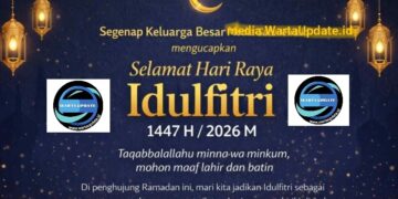 Segenap Keluarga Besar Media WartaUpdate.id Mengucapkan Selamat Hari Raya Idulfitri 1447 H / 2026 M