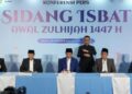 Menteri Agama, Nasruddin Umar Menyampaikan Hasil Sidang Isbat Penetapan Hari Raya Idul Adha 1447 Hijriah