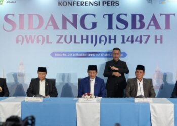 Menteri Agama, Nasruddin Umar Menyampaikan Hasil Sidang Isbat Penetapan Hari Raya Idul Adha 1447 Hijriah
