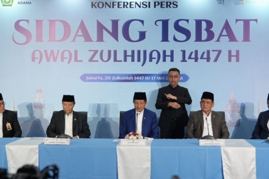 Menteri Agama, Nasruddin Umar Menyampaikan Hasil Sidang Isbat Penetapan Hari Raya Idul Adha 1447 Hijriah