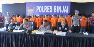 Operasi Antik Toba 2026, Polres Binjai Berhasil Mengungkap 23 Kasus Tindak Pidana Narkotika Dan Mengamankan 28 Tersangka