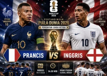 Pertarungan Perebutan Juara 3 Piala Dunia 2026 , Antara Prancis vs Inggris di Stadion Miami Admosfernya Sengit Sekali