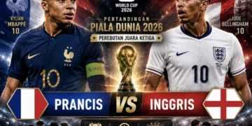 Pertarungan Perebutan Juara 3 Piala Dunia 2026 , Antara Prancis vs Inggris di Stadion Miami Admosfernya Sengit Sekali