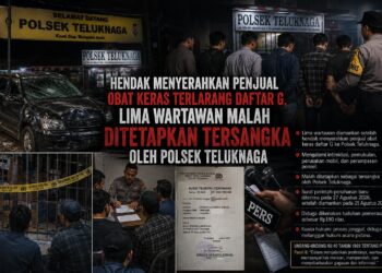 Hendak Menyerahkan Penjual Obat Keras Terlarang Daftar G, Lima Wartawan Malah Ditetapkan Tersangka oleh Polsek Teluknaga